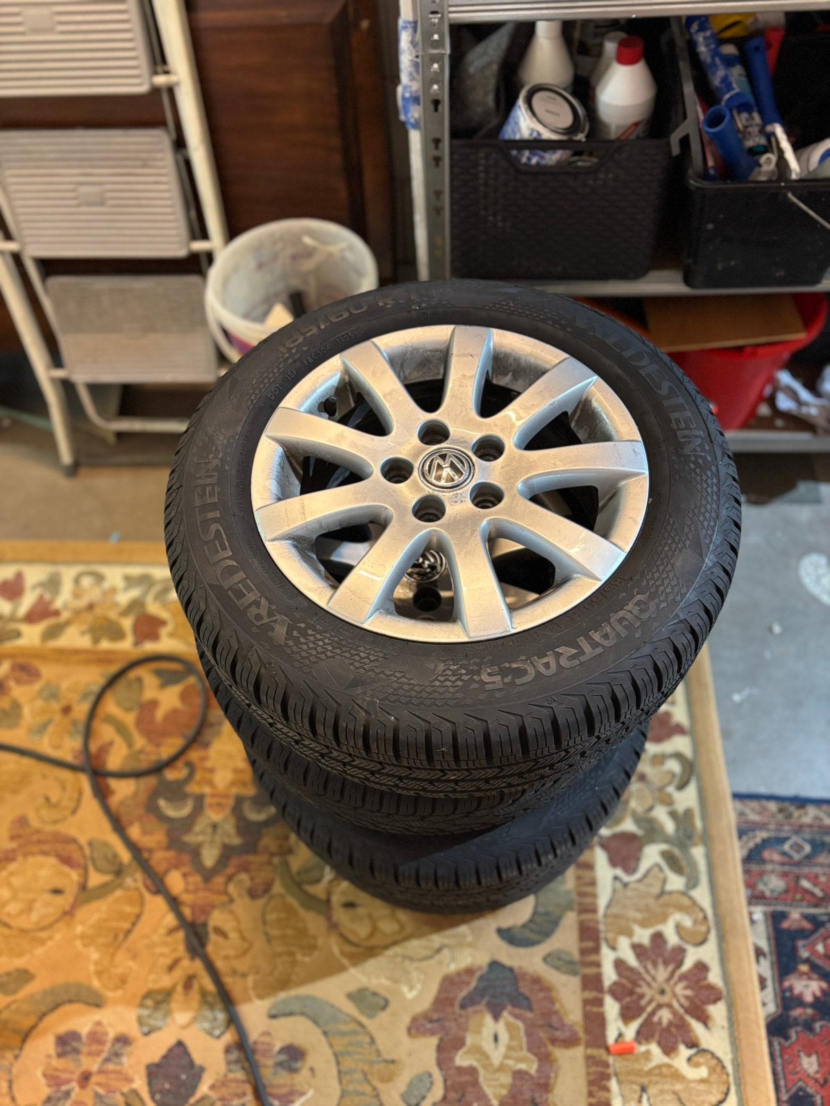 Org. Volkswagen velg+ all season banden set 185/60/14, Ophalen, 14 inch, Banden en Velgen, 185 mm