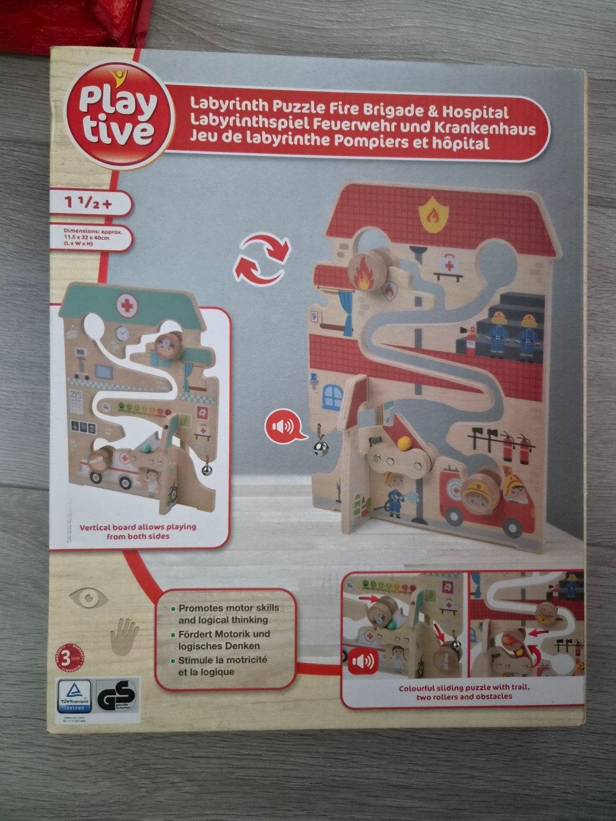 Playtive Labyrint Puzzel Brandweer & Ziekenhuis, Ophalen of Verzenden, Nieuw, Overige typen, Met geluid