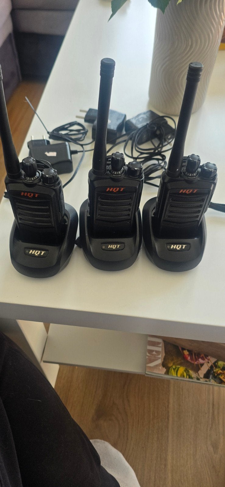 3x HQT Q1 Portofoons 400-470 MHz - Met Opladers

- Complete, Ophalen, Minder dan 2 km, Zo goed als nieuw, Portofoon of Walkie-talkie