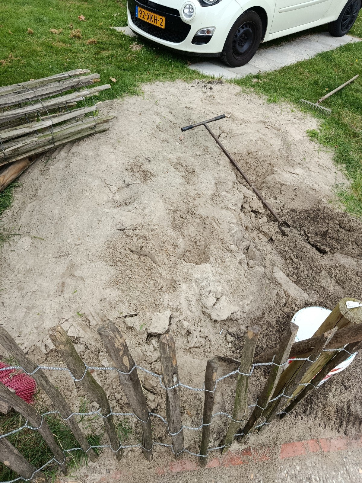 Gratis wit zand, Ophalen, Ophoogzand