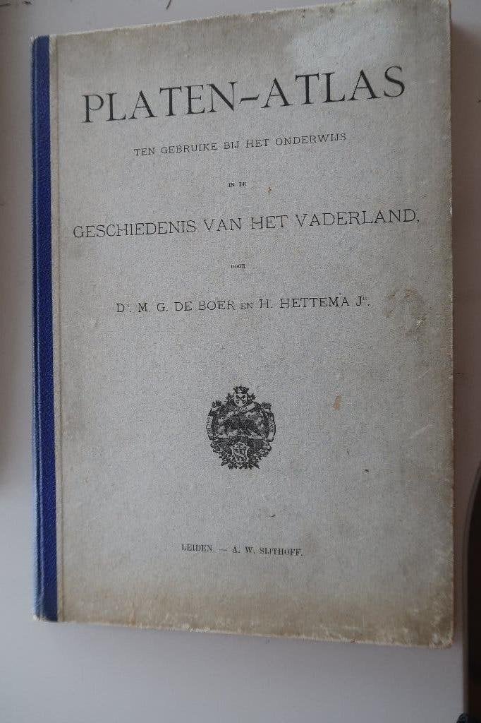 atlas-,gesch. v/h vaderland door De Boer en H.Hettema-1901, Ophalen of Verzenden, Landkaart, 1800 tot 2000, Nederland