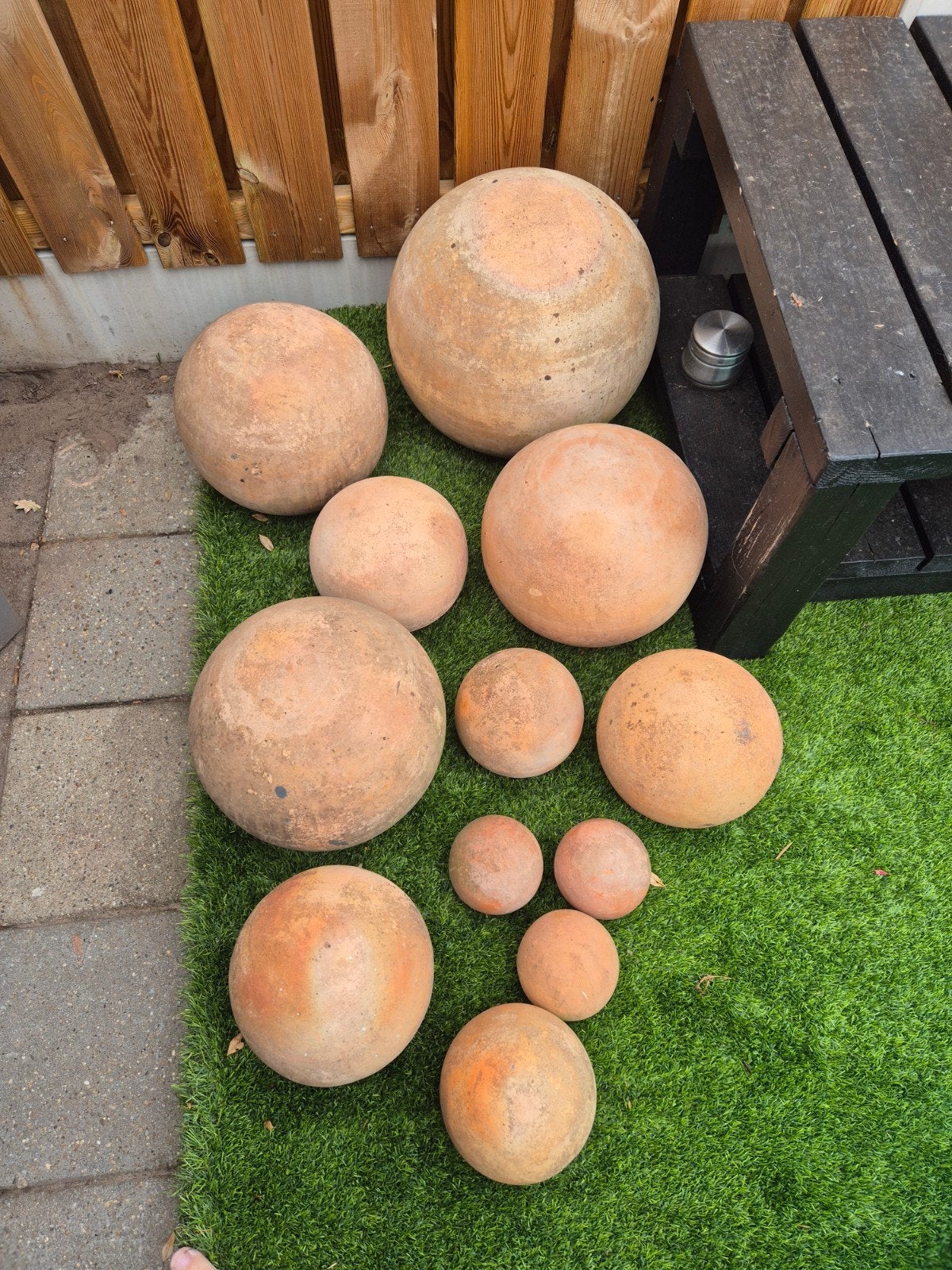 Keramieken bollen set - Diverse maten, Tuin en Terras, Ophalen, Gebruikt, Steen, Overige typen