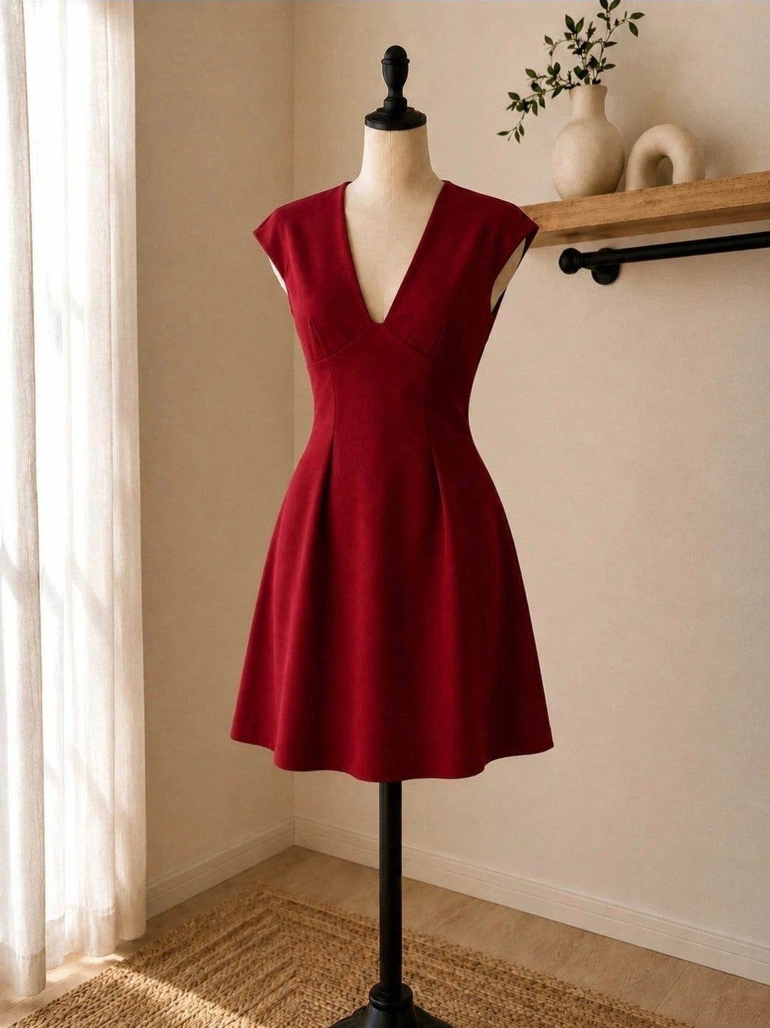 ZARA Woman jurkje rood / wijnrood Maat M (38/40), Kleding | Dames, Maat 38/40 (M), Galajurk, Zara, Nieuw
