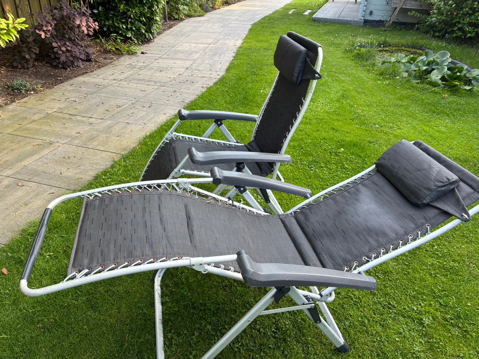 Teun 2x campingstoel lig zit stoel verstelbaar aluminium, Ophalen, Zo goed als nieuw