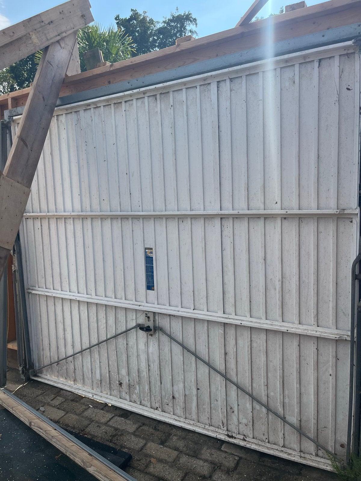 Hormann Garagedeur N80 - 2375x2000 mm, Ophalen, Gebruikt, Minder dan 80 cm, Garagedeur