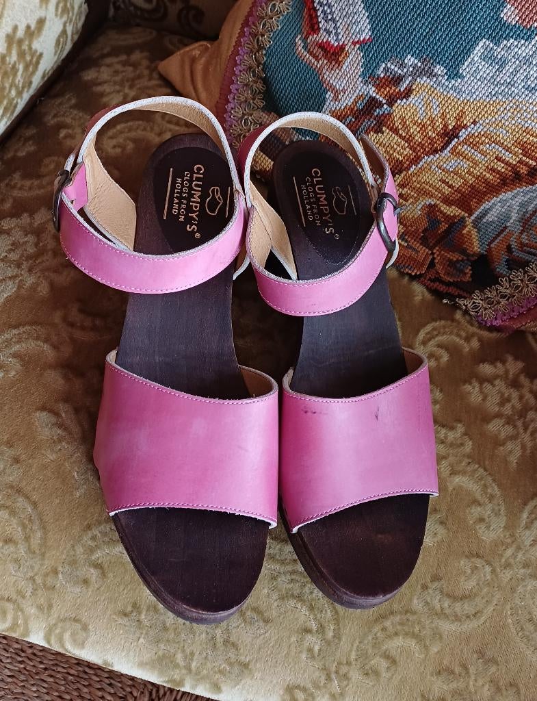 Nieuwe leren Clumpy's/Clumpy sandalen/schoenen maat 41, roze, Kleding | Dames, Schoenen, Verzenden, Nieuw, Sandalen of Muiltjes