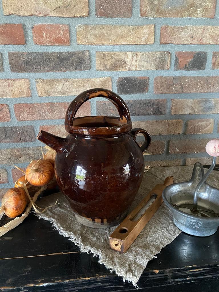 Brocante oude Franse waterkruik, Gargaulette, Antiek en Kunst, Antiek | Keramiek en Aardewerk, Ophalen of Verzenden