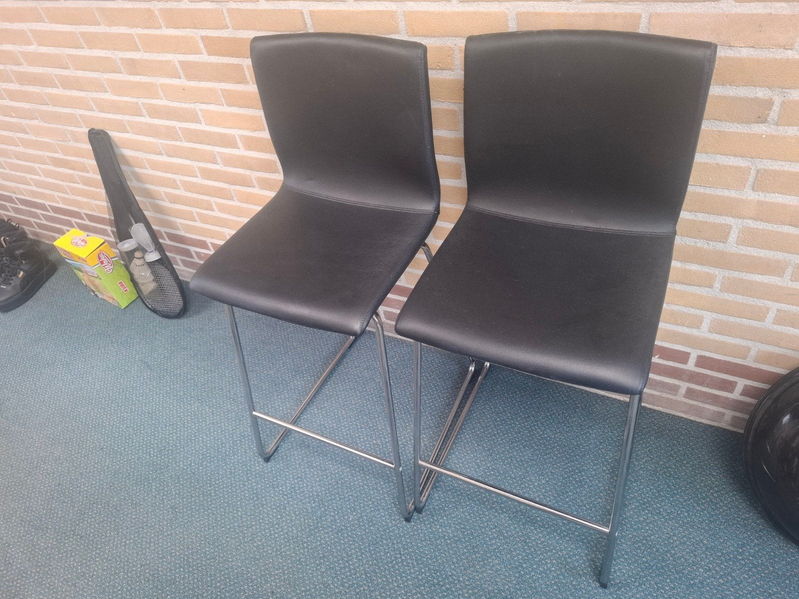IKEA Lillanas barkrukken (set van 2), Ophalen, Met voetsteun, 60 tot 90 cm, Zo goed als nieuw