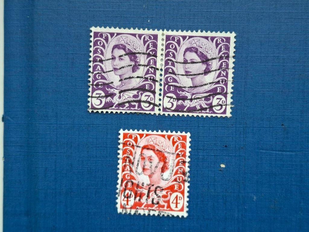 Postzegel Wales 1958ev 3 zegels Elisabeth 16-05, Postzegels en Munten, Postzegels | Europa | UK, Ophalen of Verzenden, Gestempeld