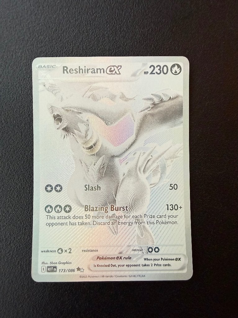Pokemon Reshiram, Ophalen of Verzenden, Zo goed als nieuw, Losse kaart