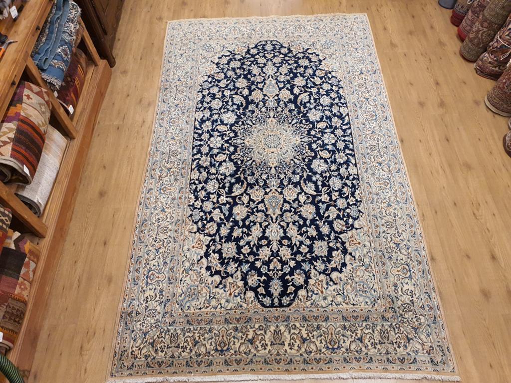 Vintage handgeknoopt perzisch tapijt nain 6la 290x165