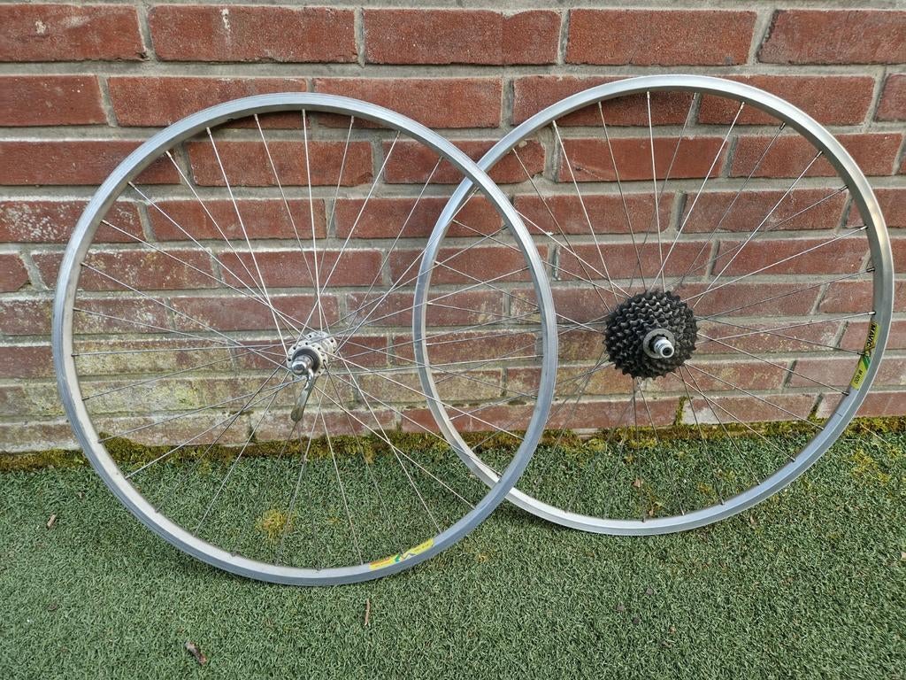 Race wielen 26 inch  Mavic M 400 met cassette, Wiel, Gebruikt, Ophalen of Verzenden, Aluminium