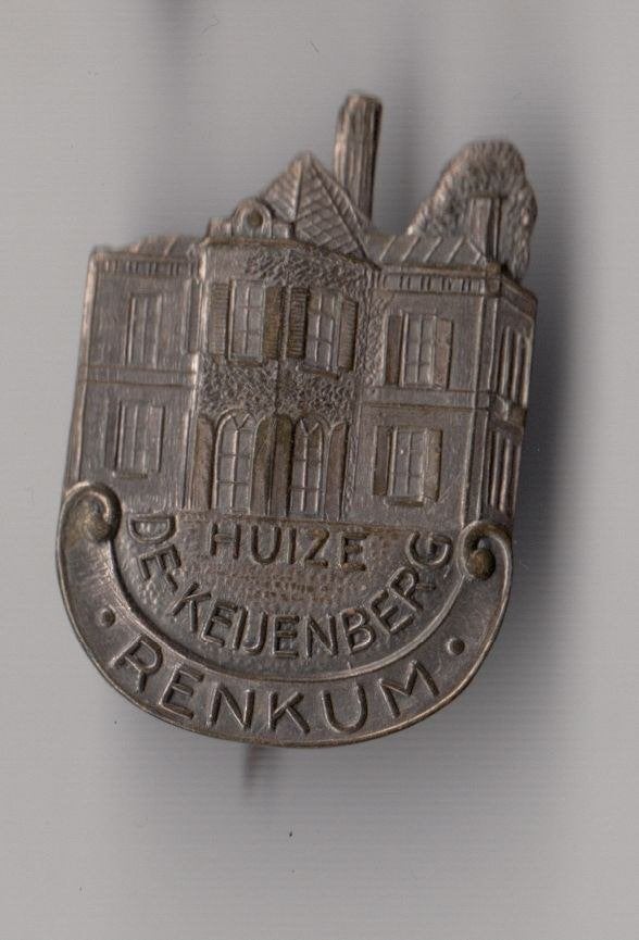 Renkum Huize de Keijenberg broche, Verzamelen, Gebruikt, Niet vindbaar, Niet vindbaar, Speldje of Pin