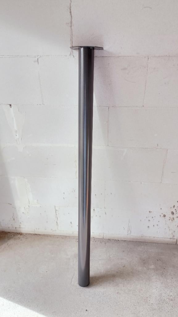 Meubelpoot rond antraciet 110 x 6 cm, Huis en Inrichting, Tafelonderdelen, Tafelpoot, Minder dan 50 cm, 100 tot 150 cm, Overige materialen