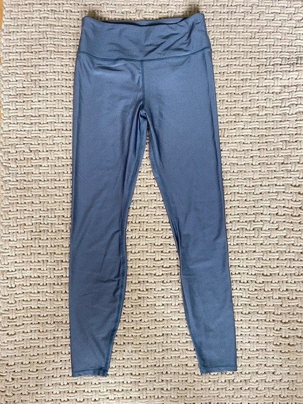 H&M Metallic Leggings, Blauw, maat M, Maat 38/40 (M), H&M, Verzenden, Blauw