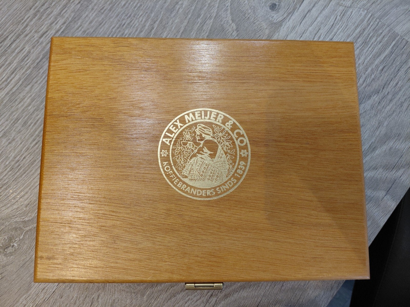 Alex Meijer houten theekistje met 6 vaks verdeling, Ophalen, Minder dan 50 cm, Minder dan 50 cm, Zo goed als nieuw