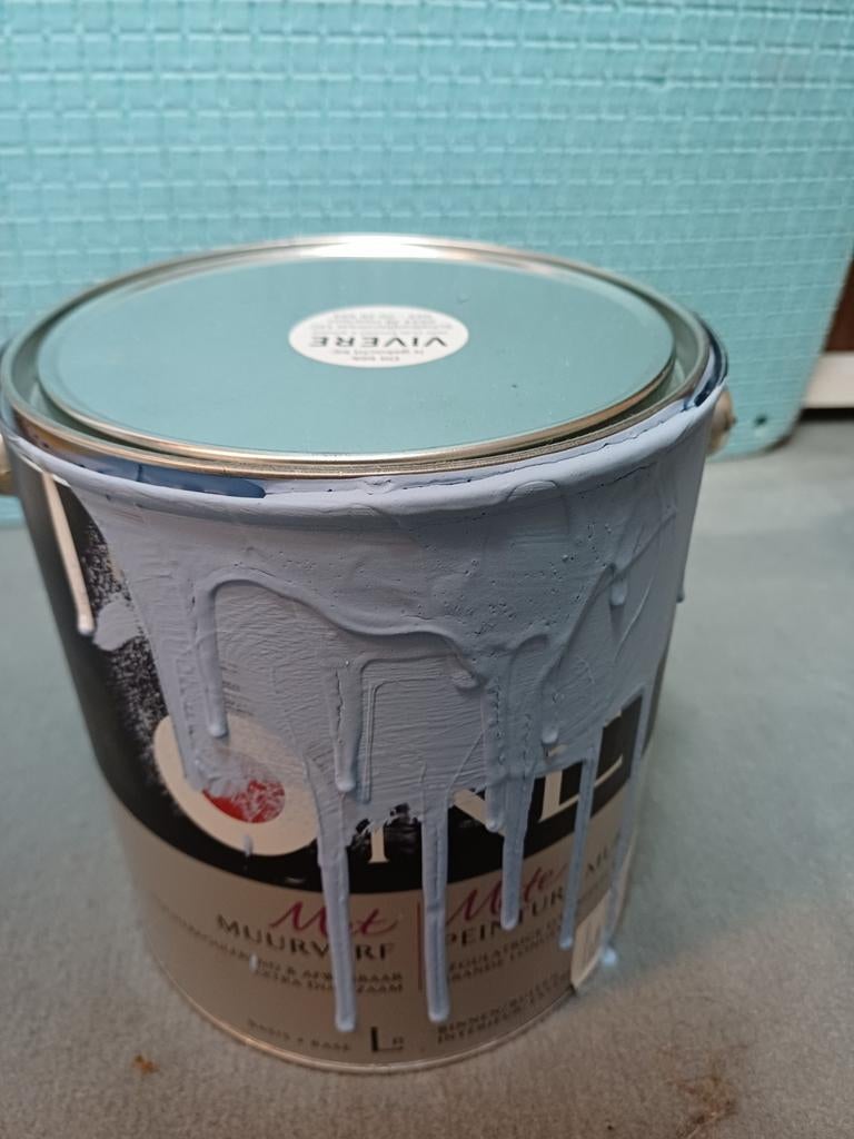 Muurverf blauw, Ophalen, Blauw