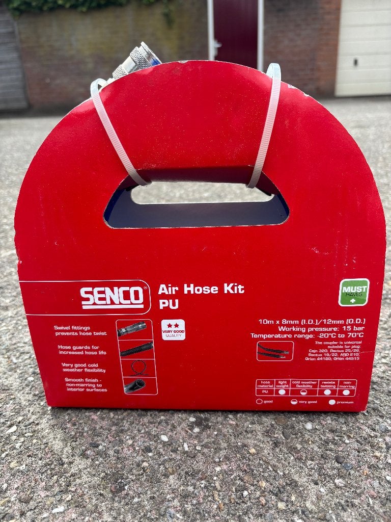 luchtslang Senco air hose kit PU 10 m, Doe-het-zelf en Verbouw, Compressors, 10 bar of meer, Nieuw, Ophalen of Verzenden, Minder dan 200 liter/min
