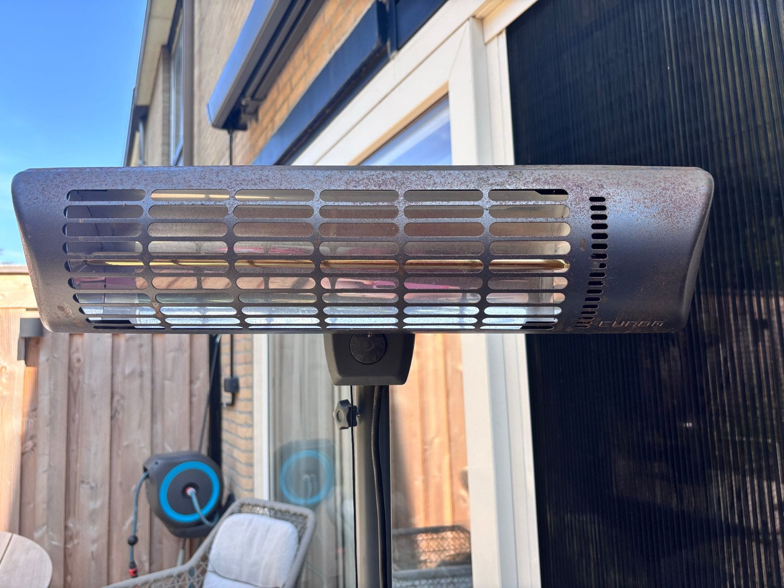 Eurom Q-time Golden 1800S Terrasverwarmer, Draaibaar, Gebruikt, Wand, Ophalen