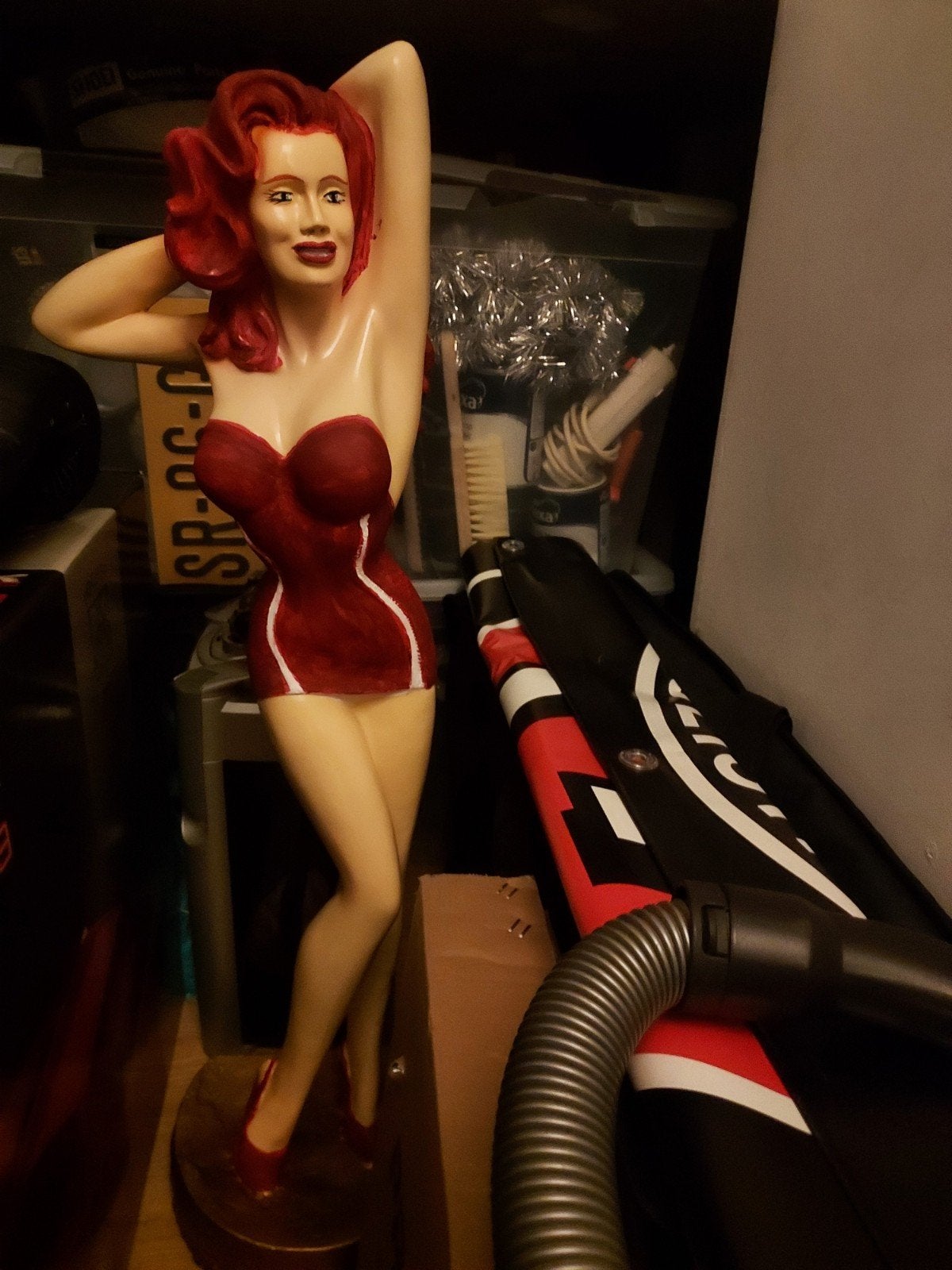 Pin up beeld- Vintage Stijl, Antiek en Kunst, Beeld, Composieten, Beschilderd, Meerkleurig