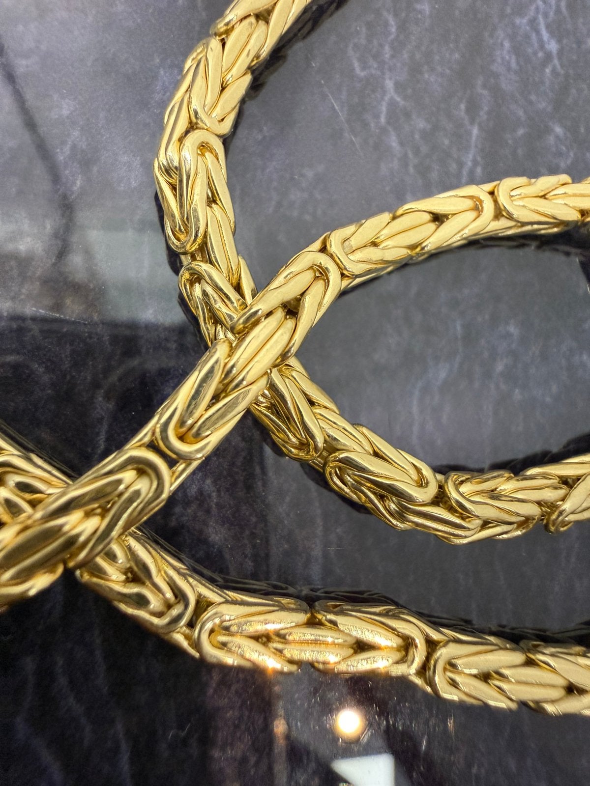 Prachtige 14 karaats gouden koningsketting 65 cm 3.8 mm, Sieraden, Tassen en Uiterlijk, Kettingen, Ophalen of Verzenden, Nieuw