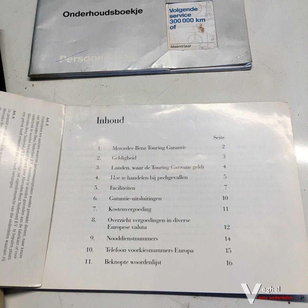 Mercedes W124 E klasse 1994  Instructieboekje, Ophalen of Verzenden