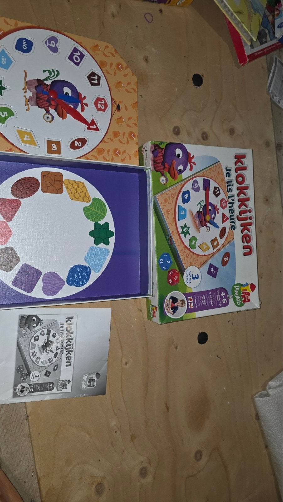 Playlab Klokkijken: Je lis l'heure - Educatief Spel, Ophalen, Zo goed als nieuw, Taal en Lezen