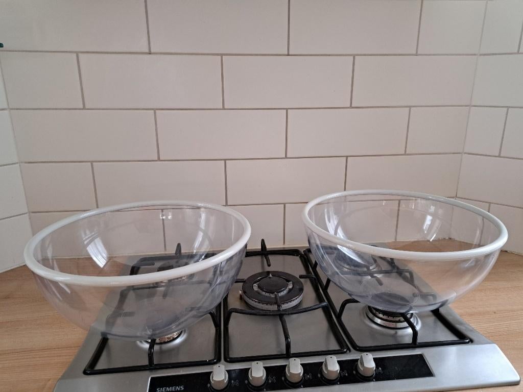 2 grote Bodum kunststof schalen voor buffet uitdelen salades, Ophalen, Gebruikt