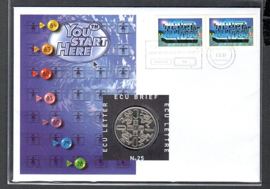 Penning - Ecu Brief 25 - JONGERENTRENDS 1997., Ophalen of Verzenden, Overige materialen, Nederland