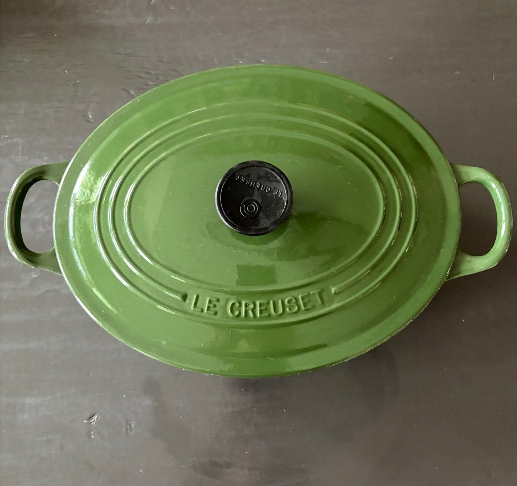 Le Creuset braadpan, Gebruikt, Le Creuset, Ophalen of Verzenden, Braadpan