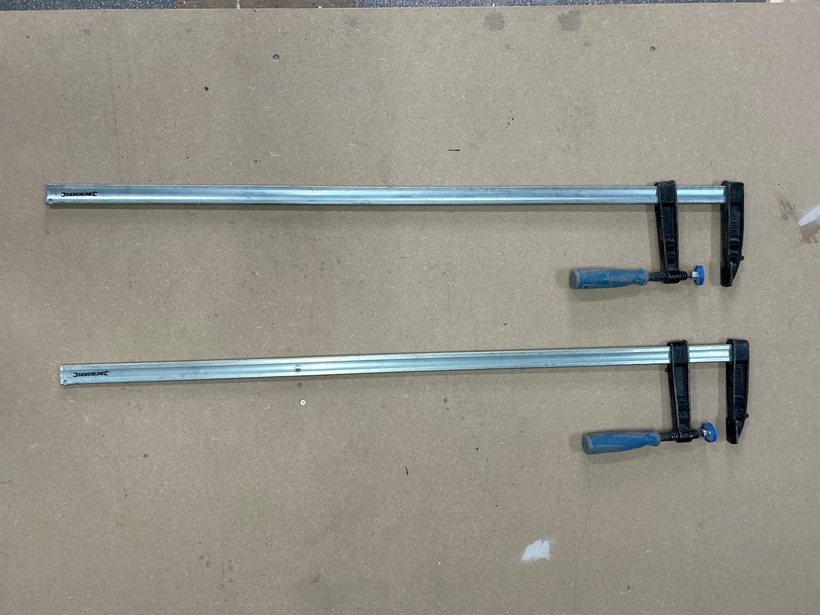 Silverline Lijmklemmen 1000x120 - Set van 2, Ophalen, Gebruikt, Klem, Overige merken