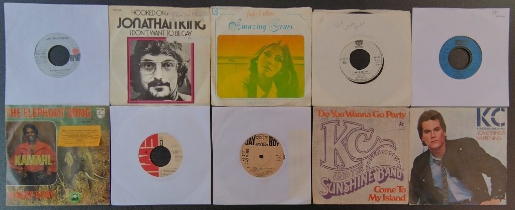Set 4: 10 singles jaren 70 in één koop, Cd's en Dvd's, Gebruikt, Originele persing, 7 inch, Ophalen of Verzenden
