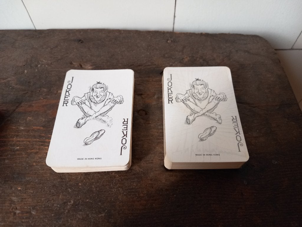 oud vintage kaartspel 2 deck mooie speelkaarten cadeau tip, Ophalen of Verzenden