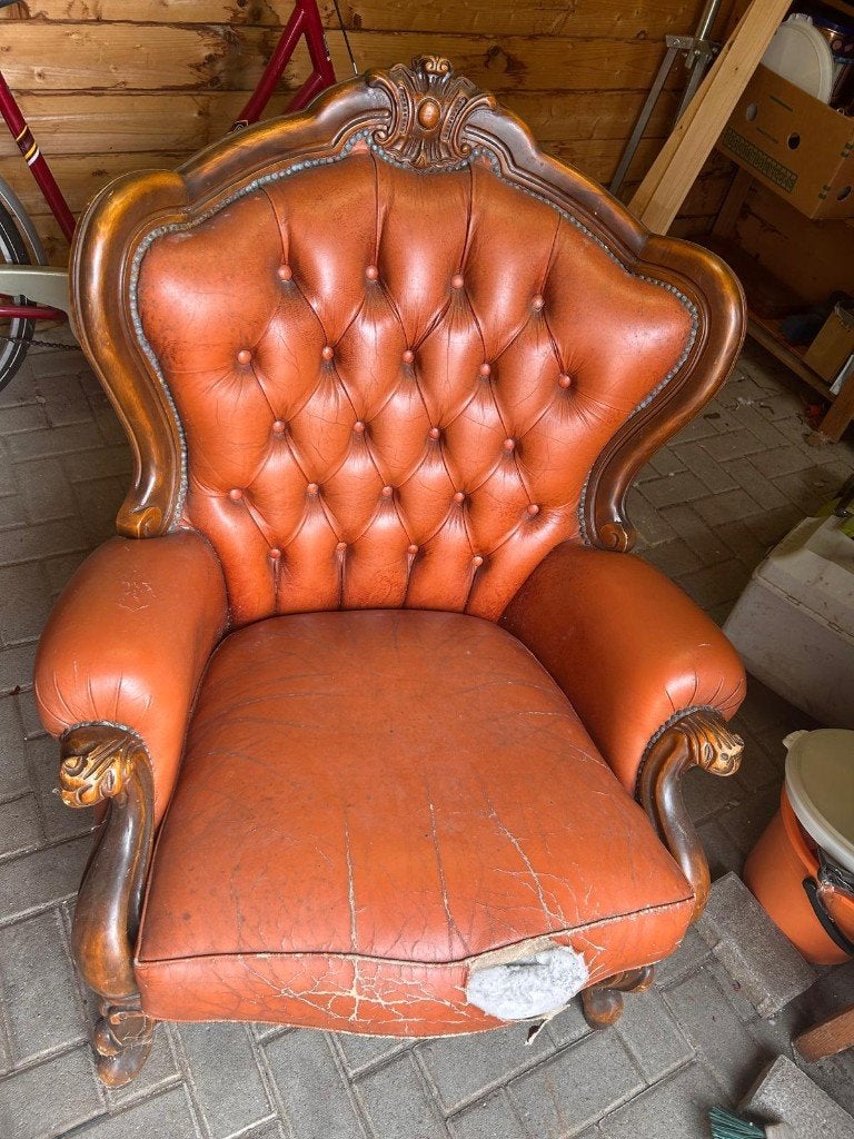 Gratis Vintage barok/rococo fauteuil, Ophalen