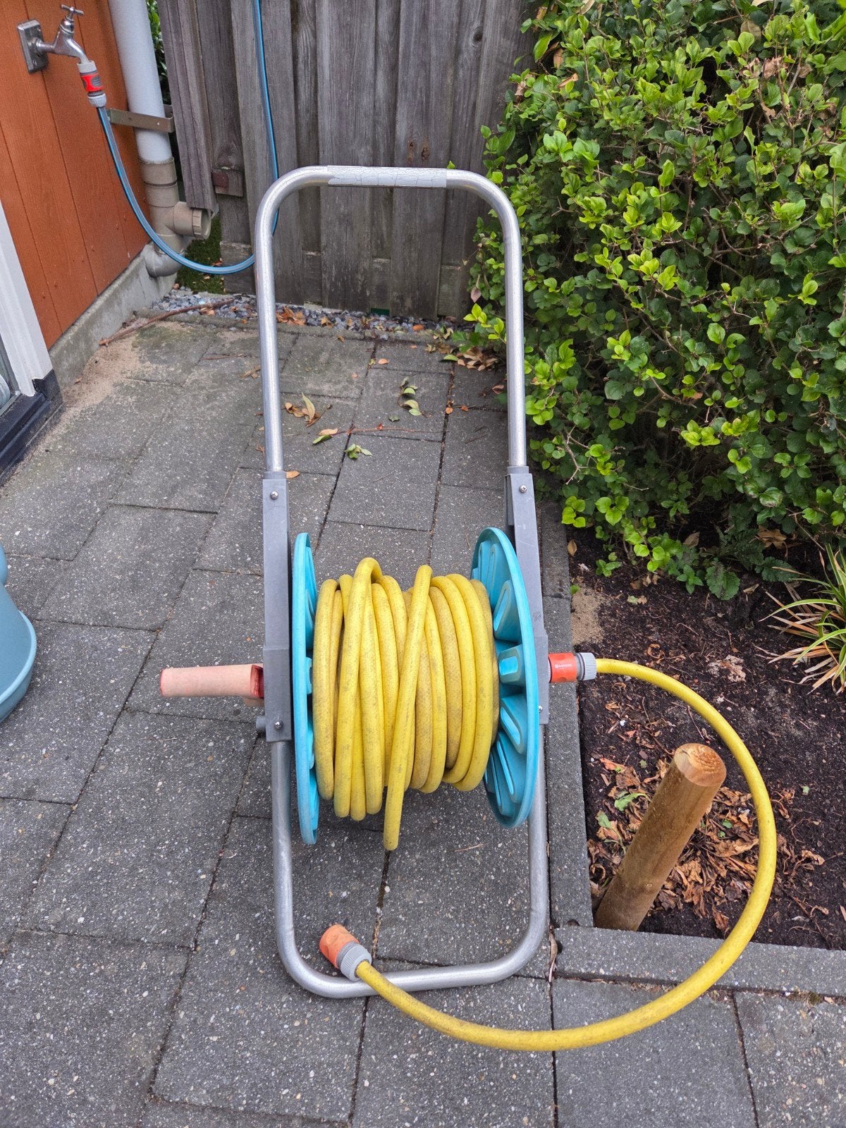 Tuinslang met haspel - 15 meter, Ophalen, Gebruikt, Tuinslanghaspel
