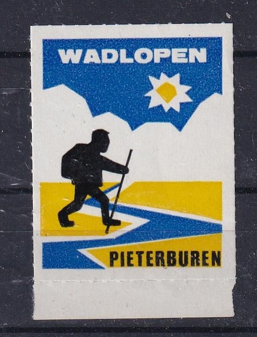X213B) Pieterburen Wadlopen vignet jaren 60, Verzenden, Na 1940, Postfris