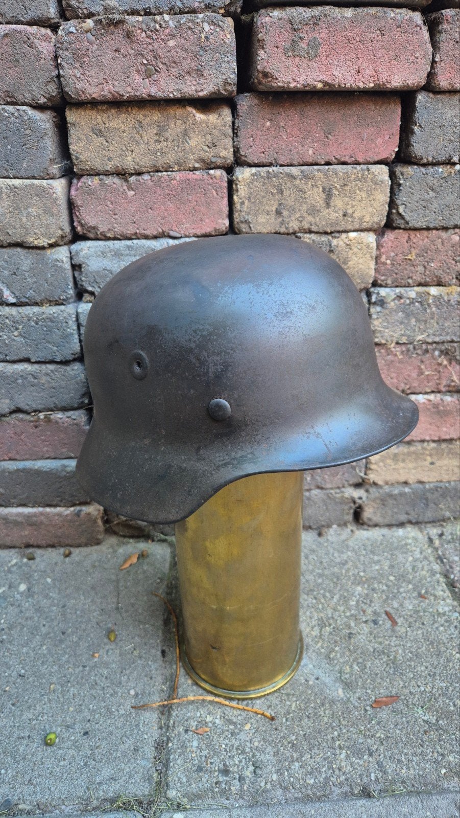 m40 helm 95% kleur, Verzamelen, Militaria | Tweede Wereldoorlog, Ophalen of Verzenden, Duitsland, Helm of Baret