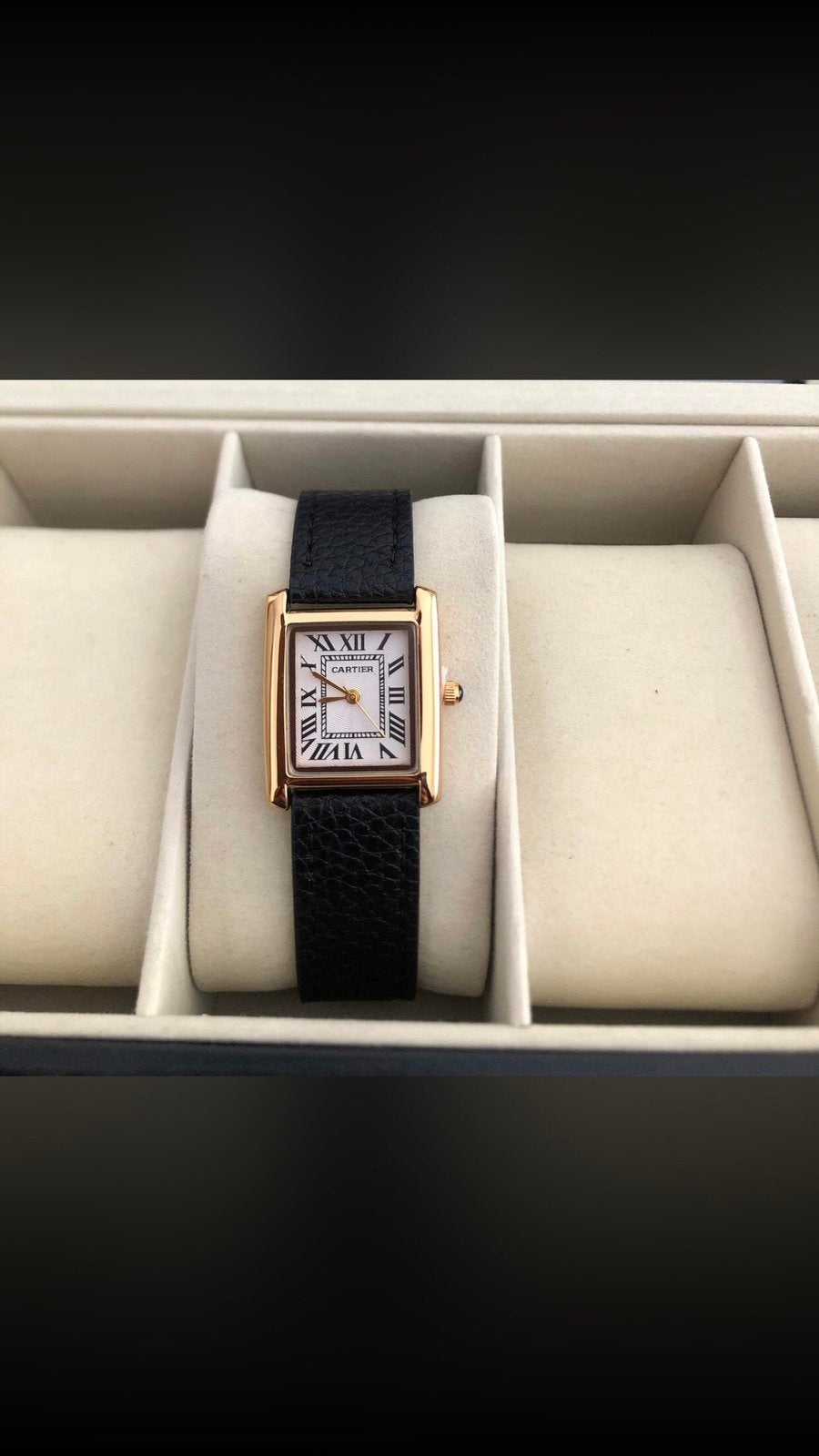 Cartier Tank Louis dames horloge, Sieraden, Tassen en Uiterlijk, Horloges | Dames, Ophalen of Verzenden, Nieuw, Leer, Overige merken