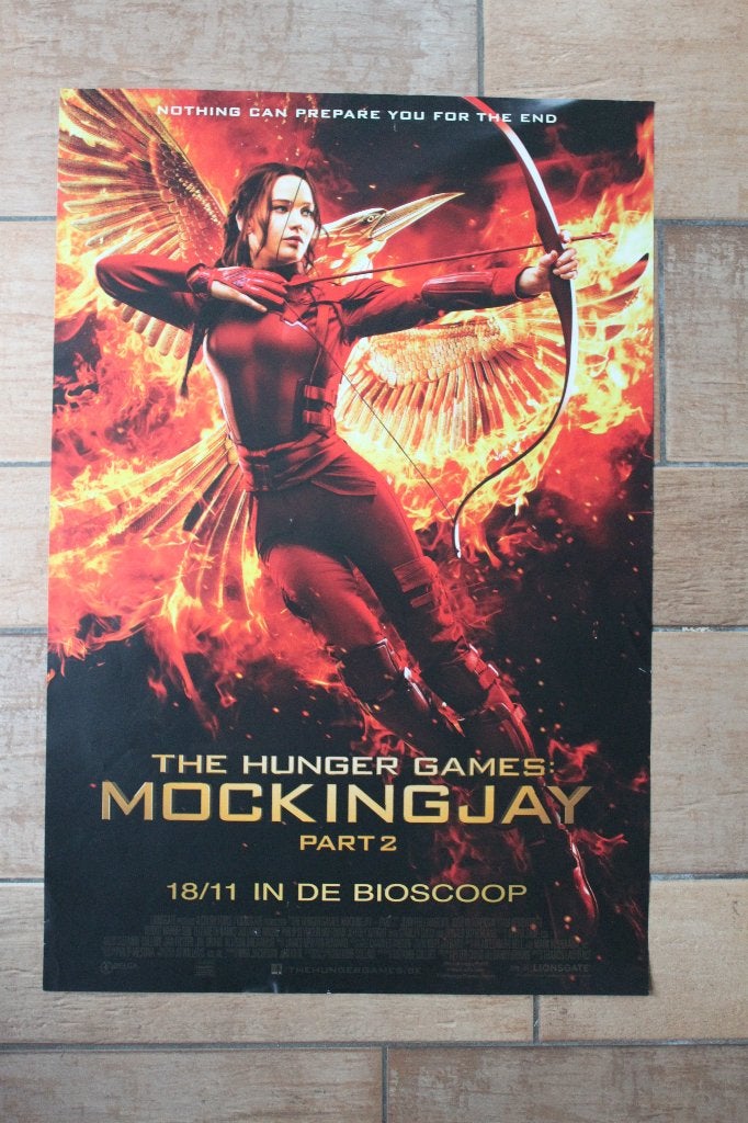 filmaffiche The Hunger Games: Mockinjay part 2 filmposter, Rechthoekig Staand, Ophalen of Verzenden, Zo goed als nieuw, A1 t/m A3