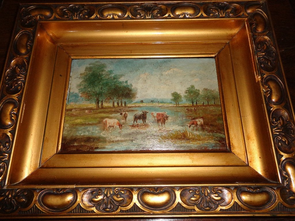 A.Declercq (1868)-Prachtig schilderij-Vermeld in ARTO, PIRON, Ophalen of Verzenden, Origineel werk, Paneel
