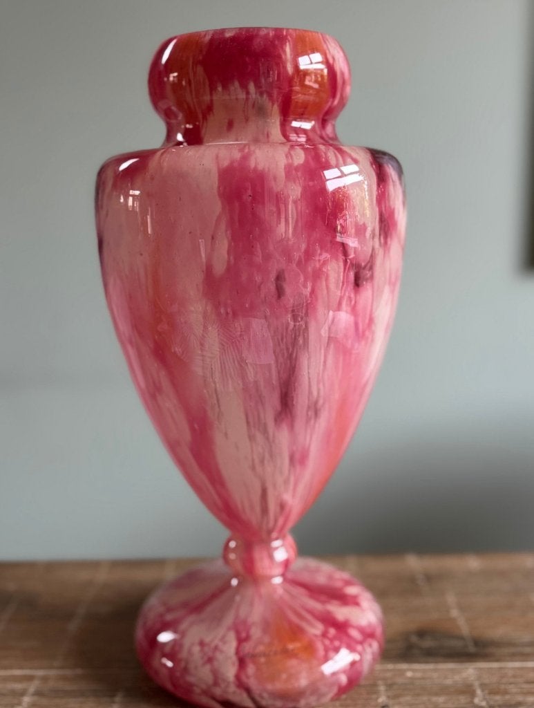Prachtige Charles Schneider gesigneerde Art Deco-vaas, Antiek en Kunst, Antiek | Glas en Kristal, Ophalen