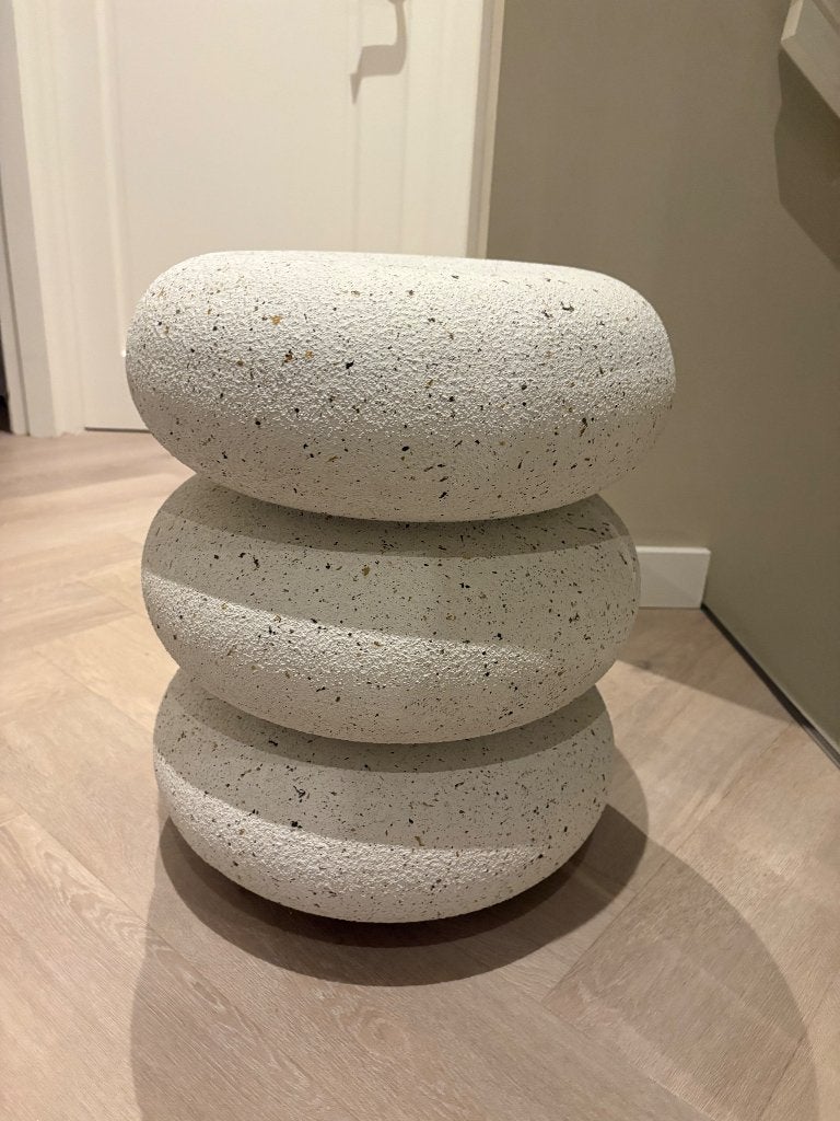 Bijzettafel rond, Minder dan 55 cm, Gebruikt, Metaal of Aluminium, Rond