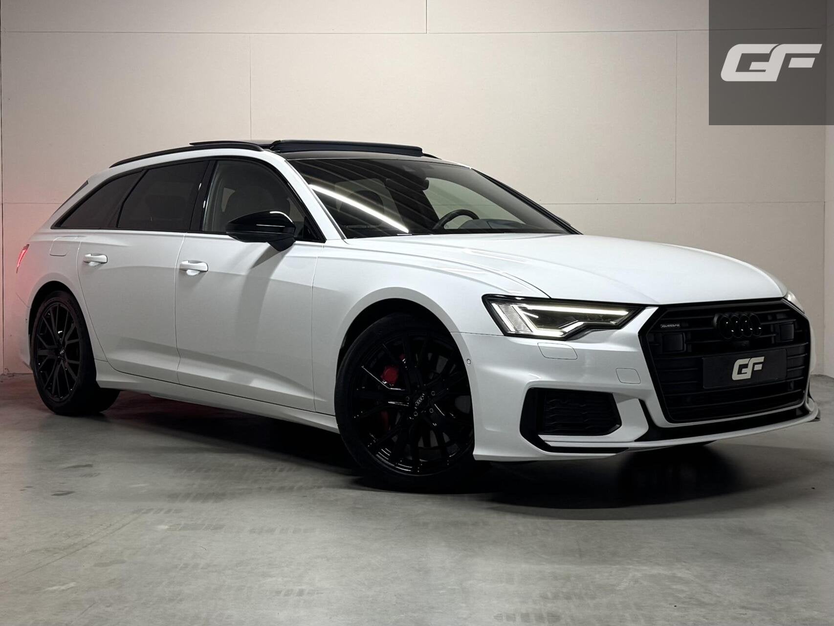 Audi A6 Avant 55 TFSIe Quattro Competition S-Line Pano Sfeer, Automaat, Gebruikt, 4 cilinders, Wit