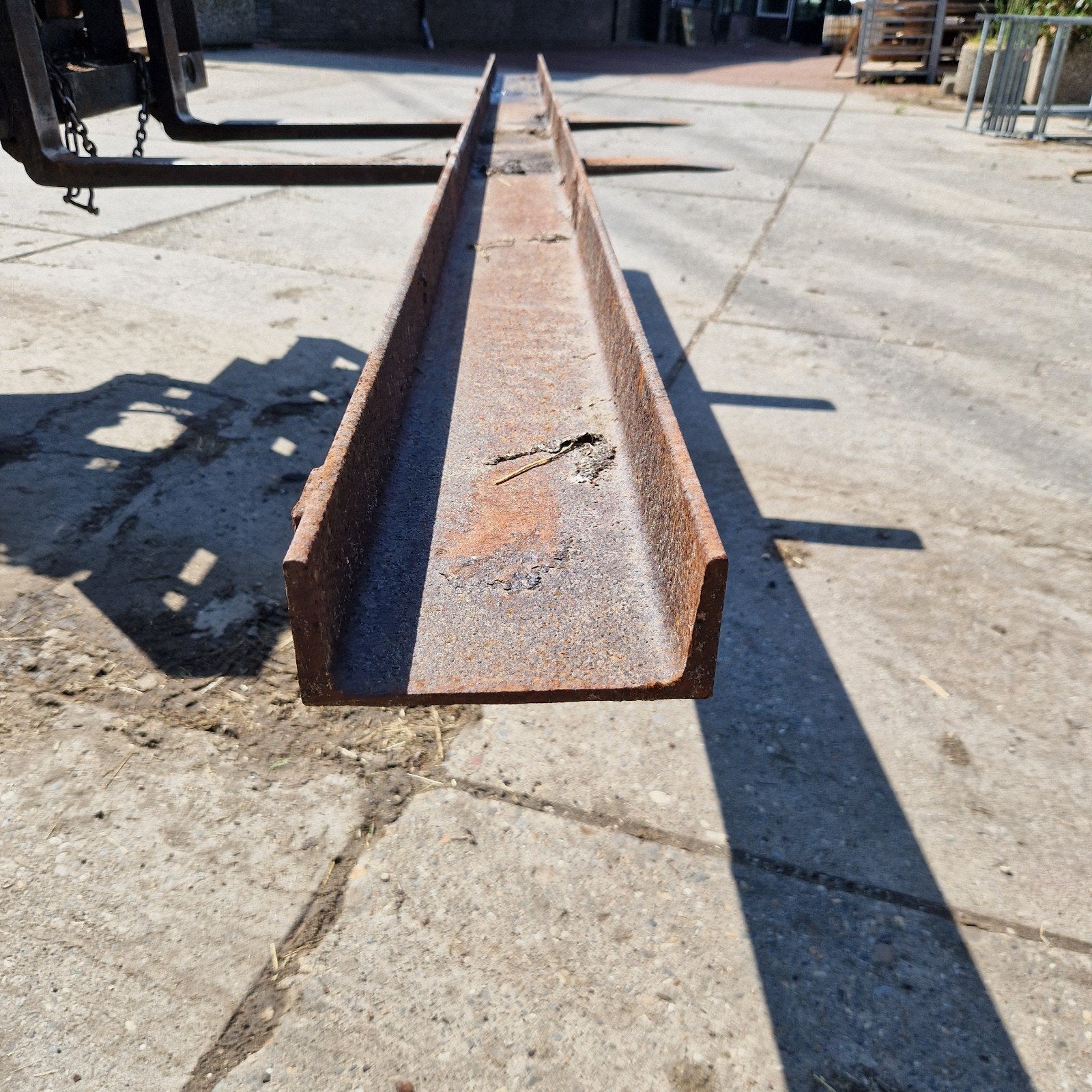 U-bint 335 cm lang, 7 cm hoog, 16 cm breed, Gebruikt, Ophalen of Verzenden, Balk, Overige houtsoorten