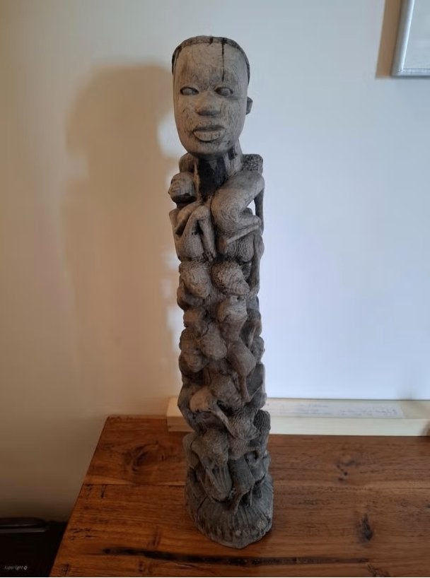 Ujamaa Makonde beeld - Familieboom, Antiek en Kunst, Kunst | Beelden en Houtsnijwerken, Ophalen, Overige onderwerpen, Houtsnijwerk