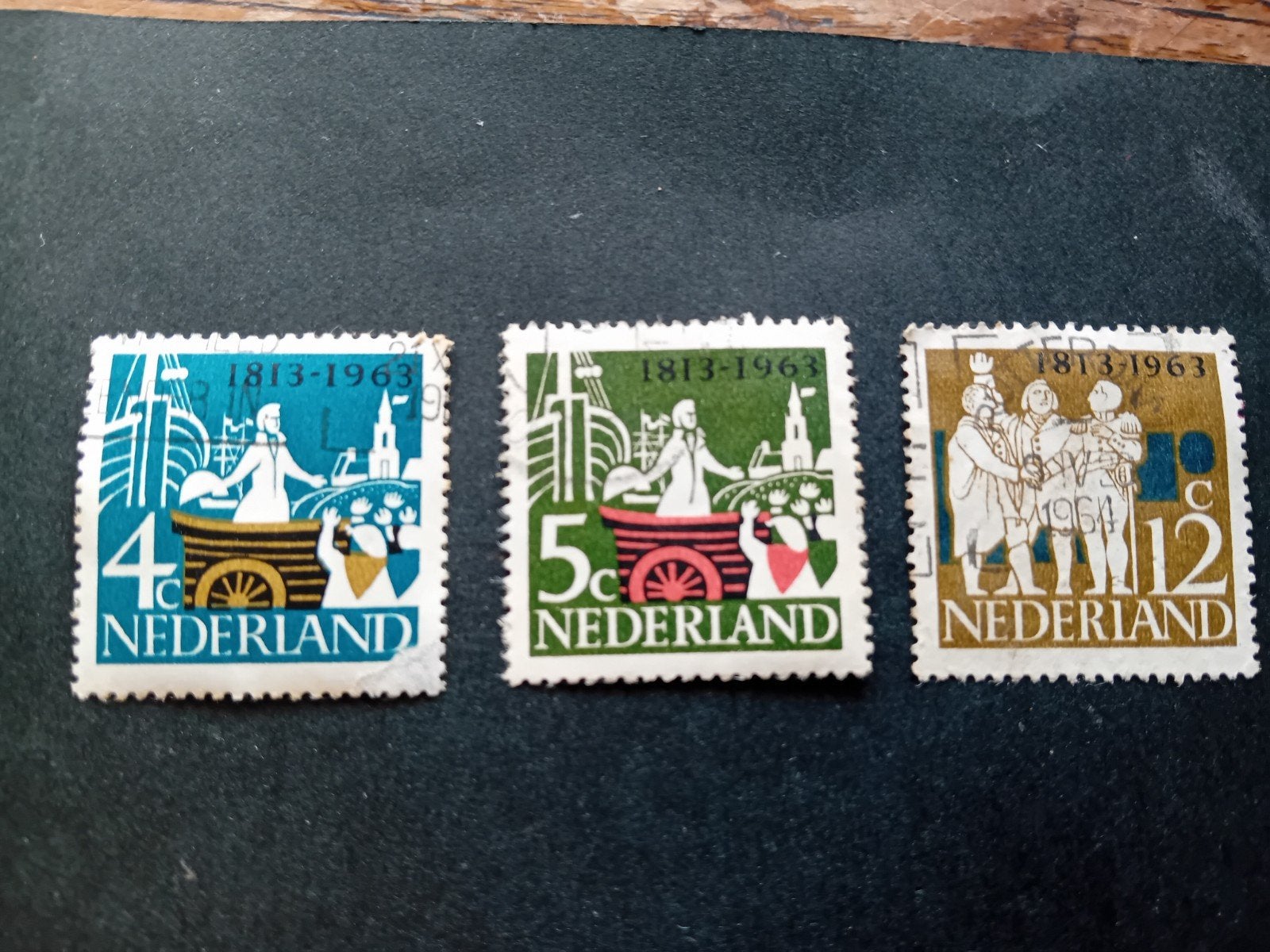 Nederlandse Postzegels 1813-1963 (4c, 5c, 12c), Ophalen of Verzenden