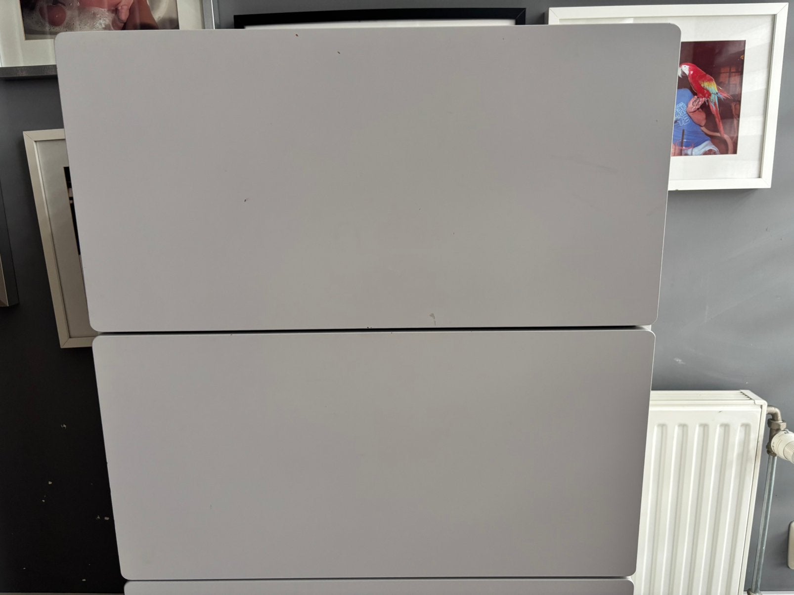 Ikea ladekast 60x60 cm, 2 lades lichtgrijs, Ophalen, Gebruikt