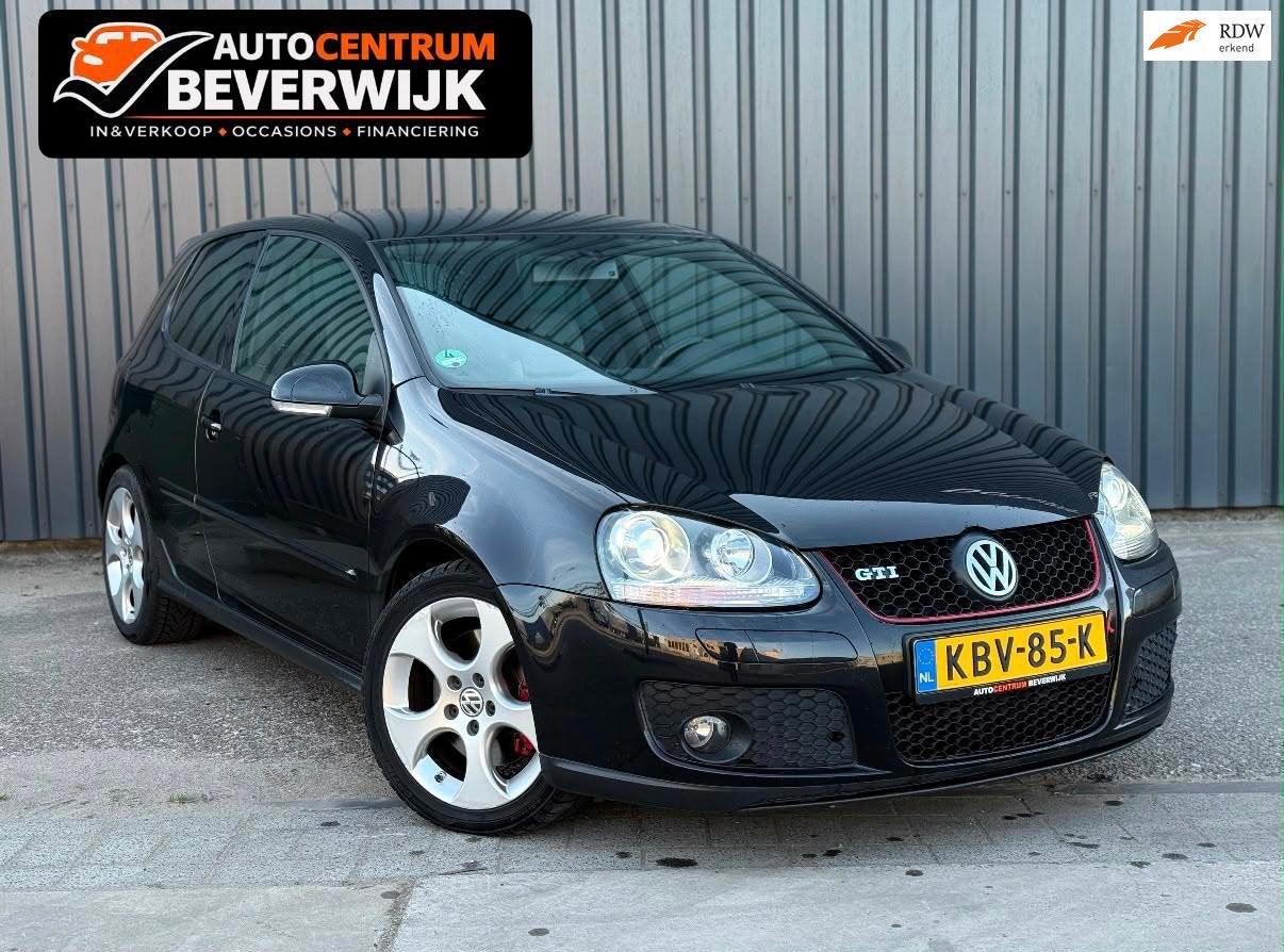 Volkswagen GOLF 5 GTI 2.0 TFSI Benzine 200pk DSG Leder Uniek, Automatische klimaatregeling, Gebruikt, Zwart, 4 cilinders