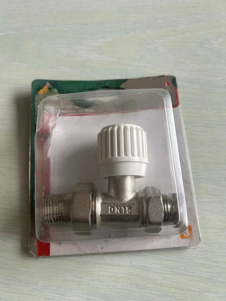 Radiatorkraan 1/2" recht DN15, Minder dan 30 cm, Radiator, Nieuw, Minder dan 60 cm