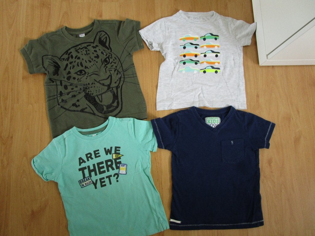 Vier stoere shirts maat 98/104, Ophalen of Verzenden, Zo goed als nieuw, Shirt of Longsleeve, Hema Zeeman Europe Kids